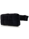 Cassette Padding Intrecciato Belt Bag Black - BOTTEGA VENETA - BALAAN 3