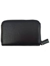 Logo Saffiano Leather Coin Purse Black - PRADA - BALAAN 4