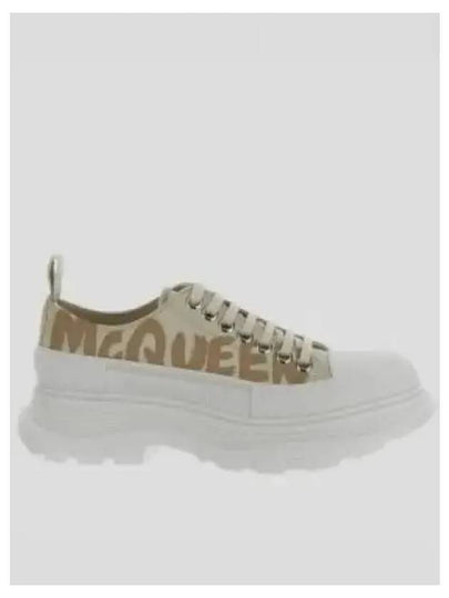 Women's Logo Print Low Top Sneakers Cream - ALEXANDER MCQUEEN - BALAAN 2