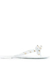 Rubber Rockstud Flip Flops White - VALENTINO - BALAAN 1