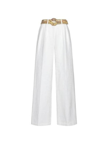 straight pants 3824PSS231 IVO white - ZIMMERMANN - BALAAN 1