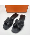 Oran Calfskin Slippers Noir Piqures Ecrues Black - HERMES - BALAAN 2