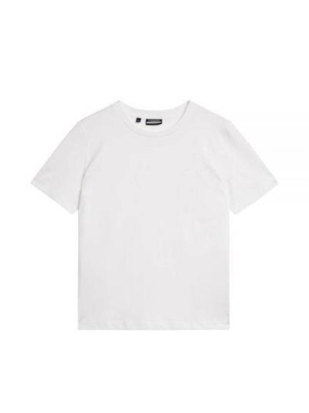 Alpha Logo Print Cotton Short Sleeve T-Shirt White - J.LINDEBERG - BALAAN 2