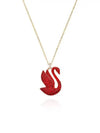 Iconic Swan Large Pendant Necklace Red Gold - SWAROVSKI - BALAAN 3