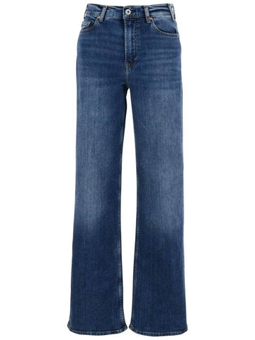 Blue Jeans With Belt Loops And Logo Patch On The Rear In Denim Woman - AG JEANS - BALAAN 1