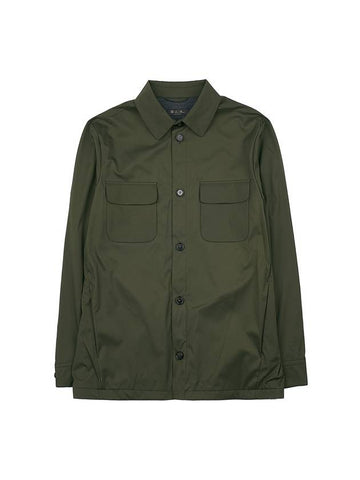 Windwish Overshirt Jacket Dark Green - LORO PIANA - BALAAN 1