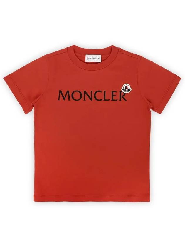 Kids lettering logo wappen short sleeve dark red 8C00003 89AFV 365 8 10A - MONCLER - BALAAN 2