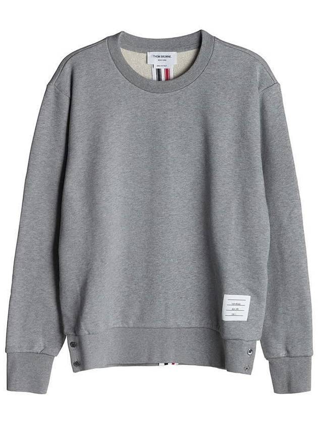 Center Back Stripe Crewneck Sweatshirt Light Grey - THOM BROWNE - BALAAN 2