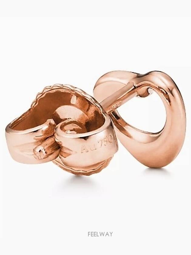 Elsa Peretti Open Heart Earrings Rose Gold - TIFFANY & CO. - BALAAN 5