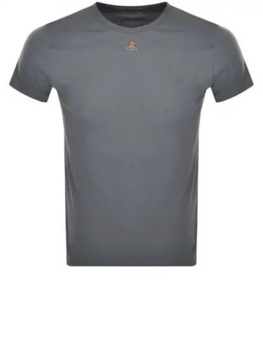 Embroided ORB Peru Short Sleeve T-Shirt Grey - VIVIENNE WESTWOOD - BALAAN 1