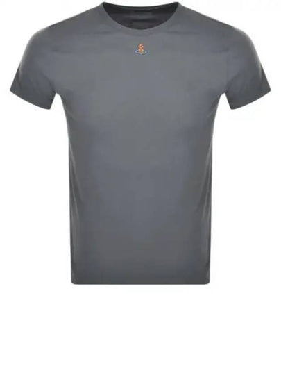 Embroided ORB Peru Short Sleeve T-Shirt Grey - VIVIENNE WESTWOOD - BALAAN 2