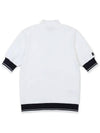 Golfwear High Neck Knit Short Sleeve T-Shirt White Black - ONOFF - BALAAN 2