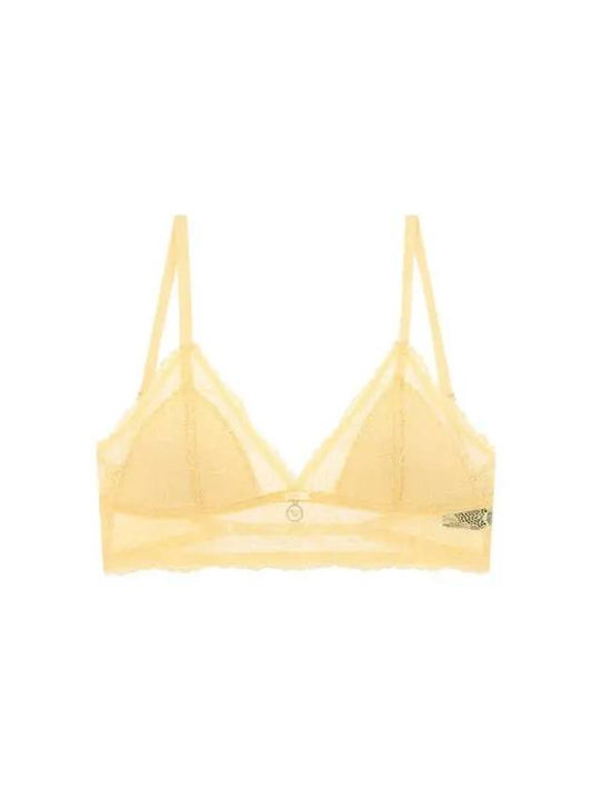 UNDERWEAR Women s Flower Lace Triangle Bra Yellowish Beige - EMPORIO ARMANI - BALAAN 1