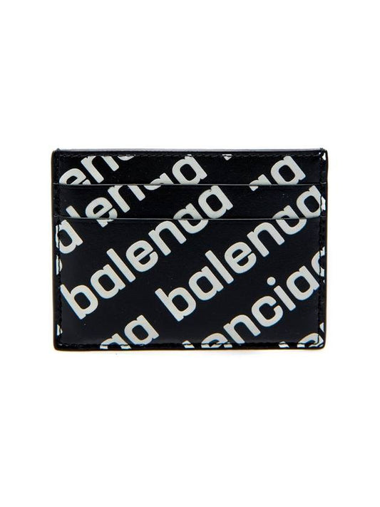 white logo print card wallet black - BALENCIAGA - BALAAN.