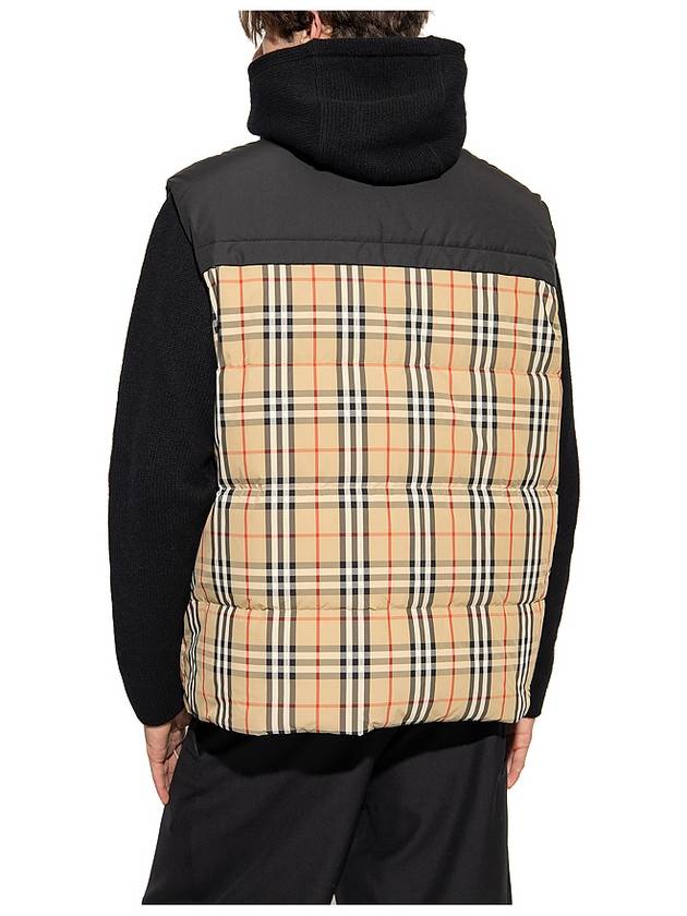 Check Panel Reversible Vest Beige - BURBERRY - BALAAN 4