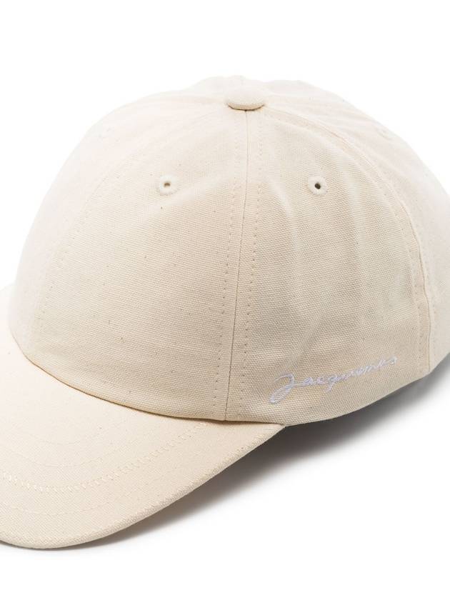 La Casquette Jacquemus Signature Ball Cap Ivory - JACQUEMUS - BALAAN 5