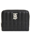 Lola Quilted Zip Round Coin Card Wallet Black - BURBERRY - BALAAN 2