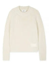 Logo Patch Label Knit Top Ivory - AMI - BALAAN 2