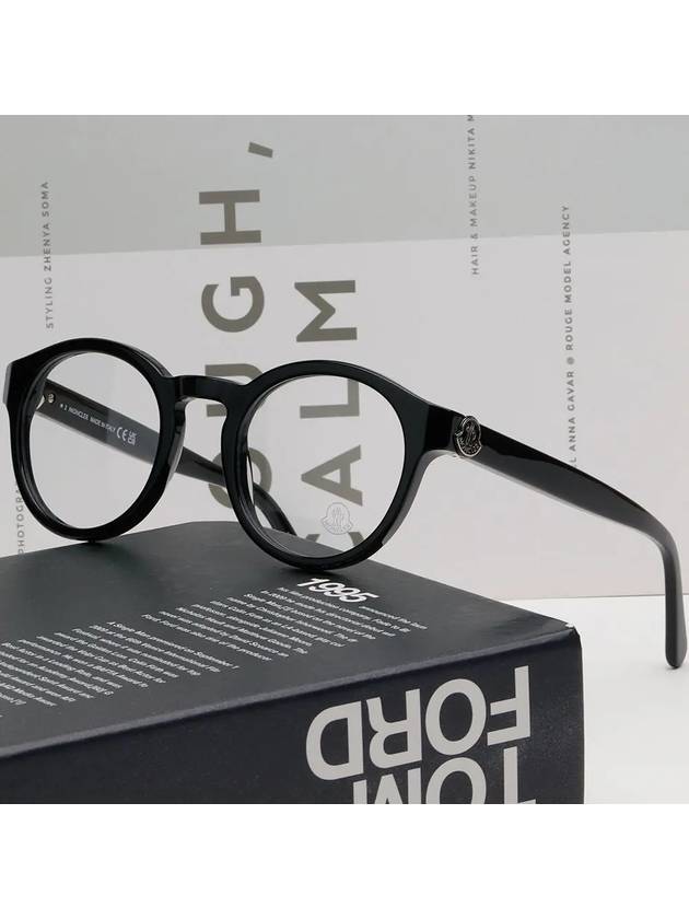 Eyewear Round Glasses Black - MONCLER - BALAAN 3