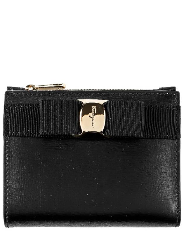 Vara Bow Half Wallet Black - SALVATORE FERRAGAMO - BALAAN 2