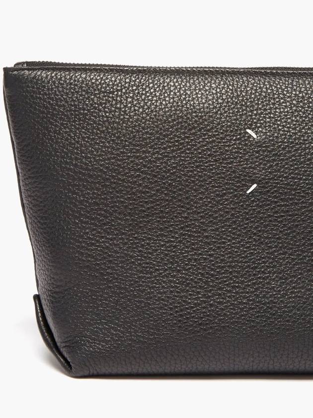 Men's Leather Clutch Bag Black - MAISON MARGIELA - BALAAN 3