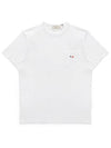 Tricolor Fox Patch Classic Pocket Short Sleeve T-Shirt White - MAISON KITSUNE - BALAAN 2