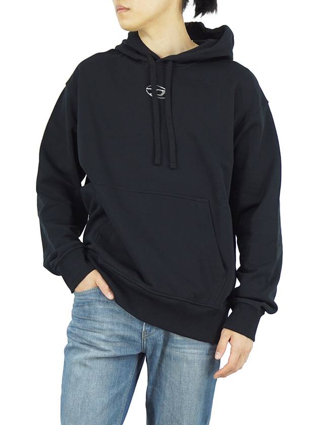 S Macs Logo Hoodie Black - DIESEL - BALAAN 3