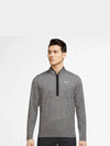 Men's Golf Dri-Fit Victory Heather Half Zip Top Grey - NIKE - BALAAN 2