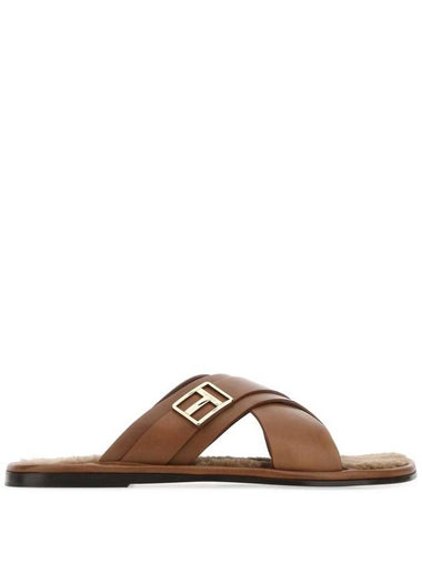 BROWN Brown leather slippers J1396LCL337X 1B031 - TOM FORD - BALAAN 1