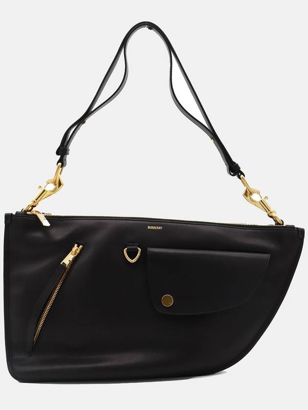 Shield Twin Leather Shoulder Bag Black - BURBERRY - BALAAN 2