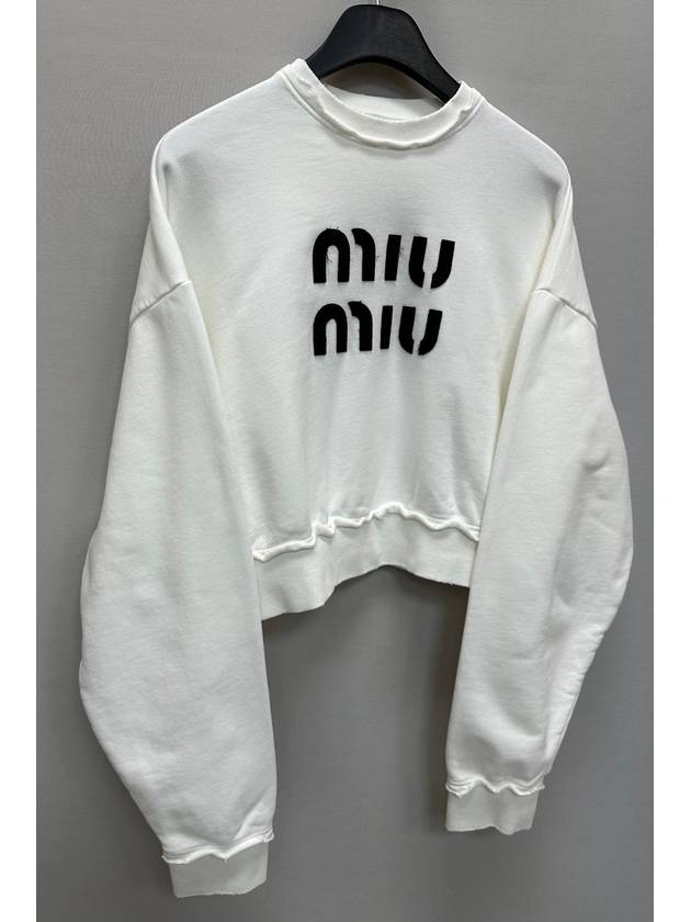 embroidered logo sweatshirt - MIU MIU - BALAAN 2