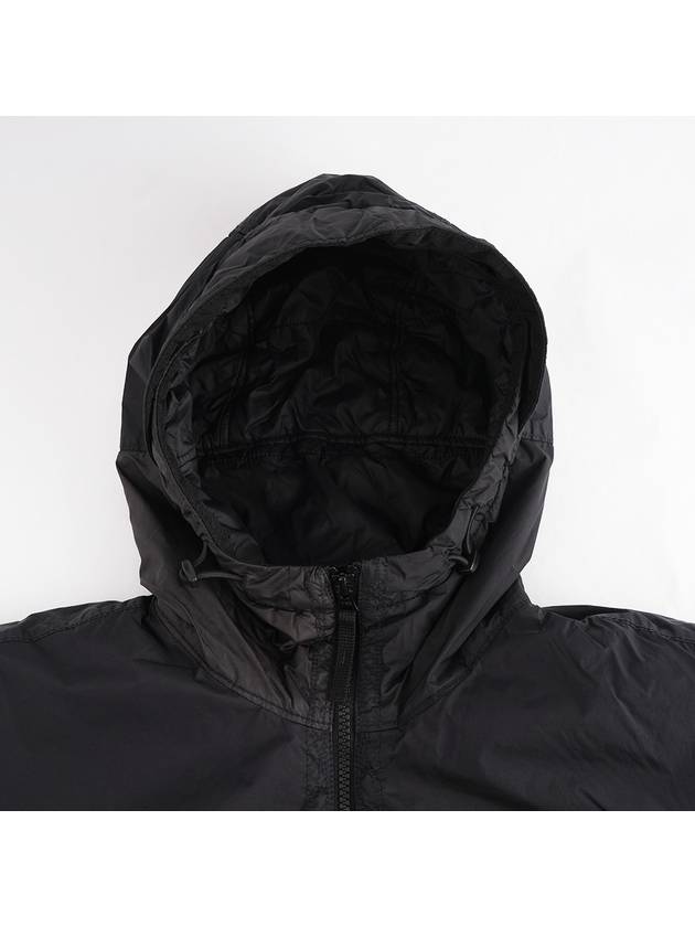 Wappen Patch Nylon Crinklips Hooded Jacket Black - STONE ISLAND - BALAAN 4