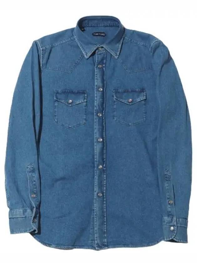 Flap Pocket Cotton Western Shirt Men s Jacket - TOM FORD - BALAAN 1