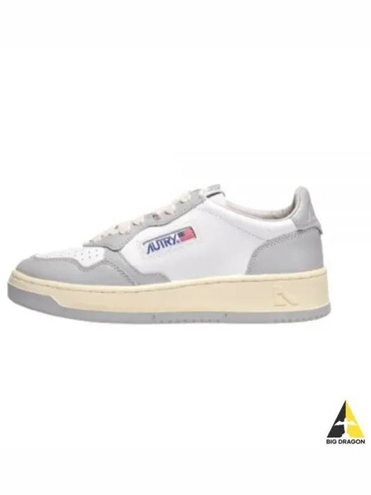 Medalist Leather Low Top Sneakers Grey White - AUTRY - BALAAN 2