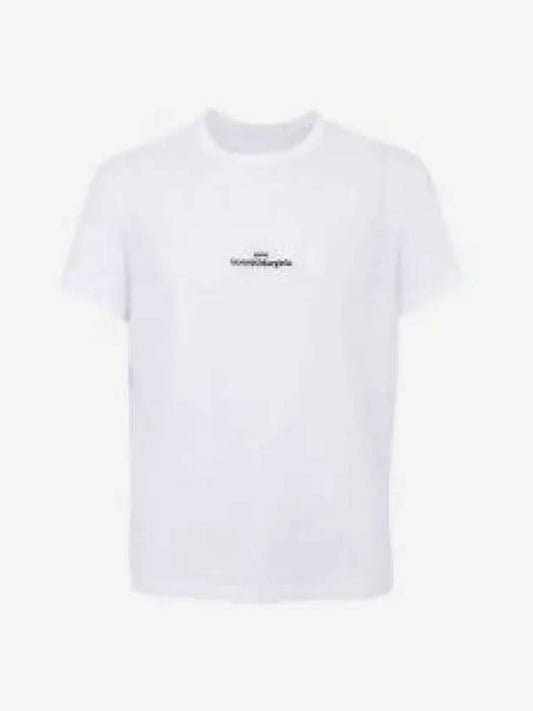 Reverse Embroidered Logo Stitched Cotton Short Sleeve T-Shirt White - MAISON MARGIELA - BALAAN 2
