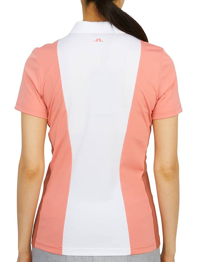 Women's Evelina Golf Polo Shirt Strawberry Ice - J.LINDEBERG - BALAAN 5