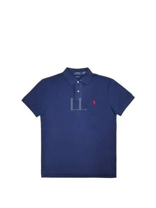 Men's Red Embroidered Logo Polo Shirt Navy - POLO RALPH LAUREN - BALAAN 2