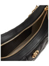 GG Matelasse Half Moon Small Shoulder Bag Black - GUCCI - BALAAN 5