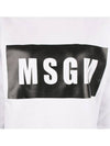 Box Logo Crew Neck Cotton Sweatshirt White - MSGM - BALAAN 7