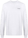 Diag Outline Skate Sweatshirt Gray - OFF WHITE - BALAAN 1