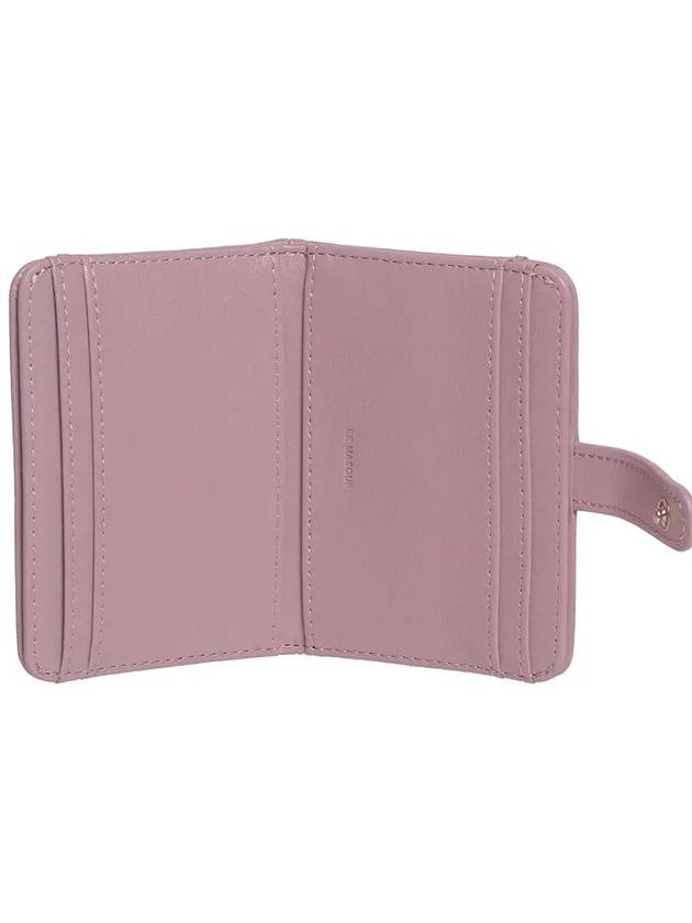 Women's Dough Compact Banknote Leather Business Card Holder Dusty Purple - LE MASQUE - BALAAN 6