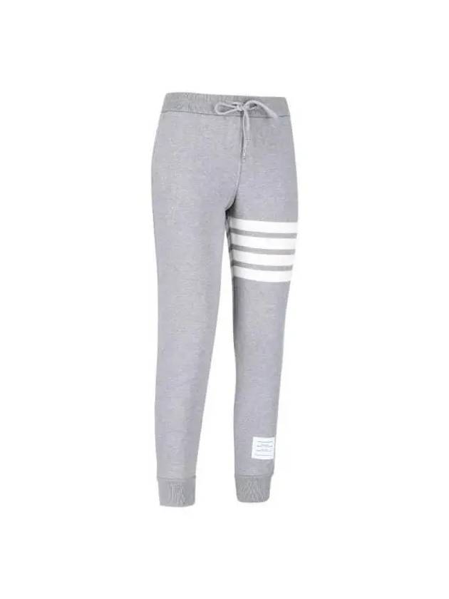 Women's Engineer 4 Bar Cotton Loopback Knit Track Pants Grey - THOM BROWNE - BALAAN 4