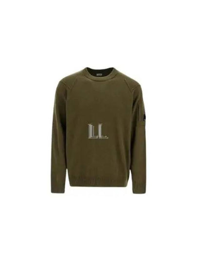 Lambswool GRS Crew Neck Knit Top Green - CP COMPANY - BALAAN 2