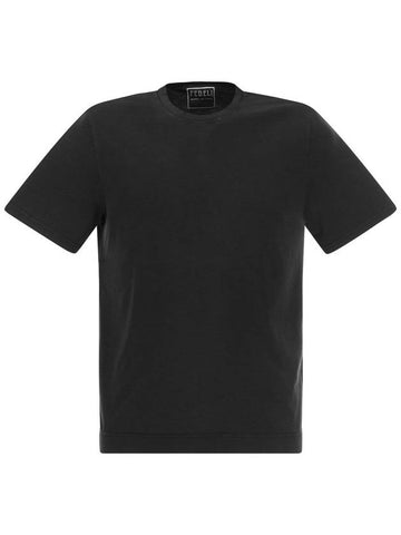 Crew-neck cotton T-shirt - FEDELI - BALAAN 1