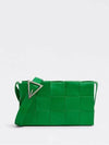 Intrecciato Triangle Buckle Cassette Cross Bag Green - BOTTEGA VENETA - BALAAN 3