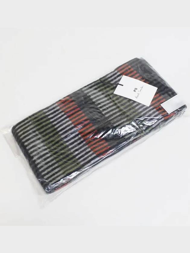 Striped PS Logo Wool Muffler - PAUL SMITH - BALAAN 9