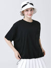 Round Pocket Decoration Loose Fit Black Short Sleeve Hem String T-shirt DO3242TS004 1 - DOYOUKNOWMC GOLF WEAR - BALAAN 3