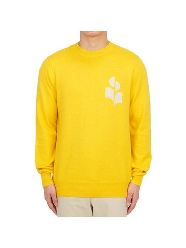 Evans Logo Crew Neck Knit Top Yellow - ISABEL MARANT - BALAAN 1