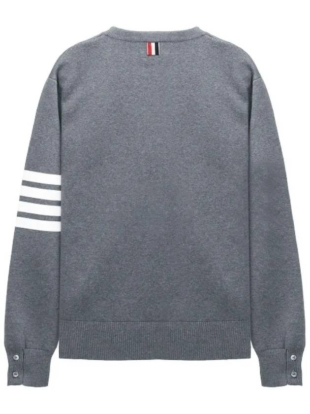 4 Bar Armband Milano Stitch Knit Top Mid Grey - THOM BROWNE - BALAAN 3