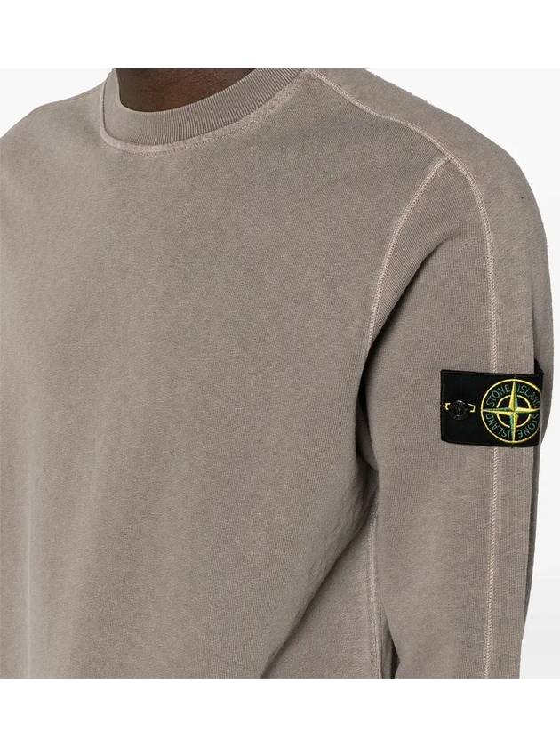 Garment Dyed Malfile Crewneck Sweatshirt Grey - STONE ISLAND - BALAAN 6